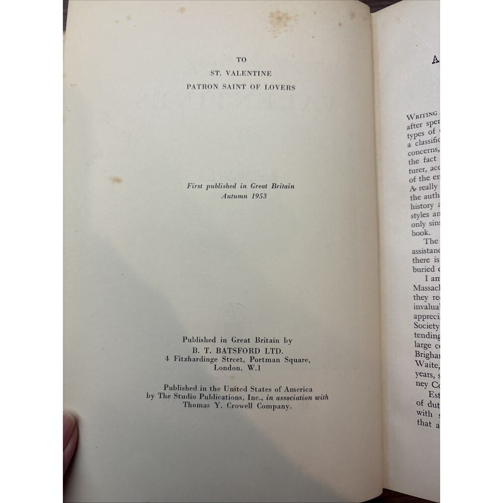 A History Of Valentines-Great Britain Edition-Ruth Webb Lee-1953 - Picture 14 of 16